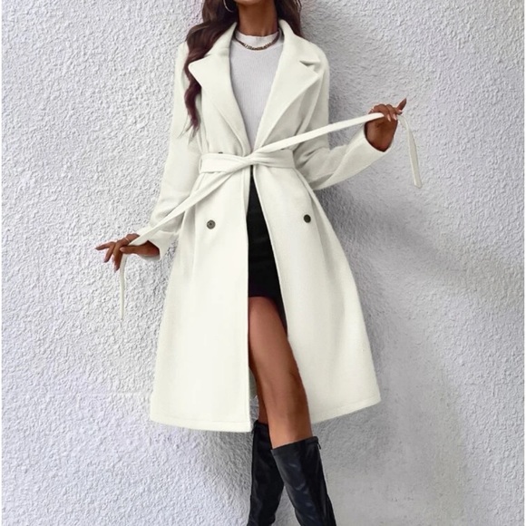 Classic Elegant Double Breasted Button LIGHTWEIGHT Jacket Coat - Picture 3 of 9